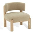 thumbnail image 5 of SAFAVIEH Couture Rosabryna Modern Faux Shearling Solid Accent Chair, Light Brown/Natural, 5 of 8