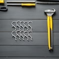 thumbnail image 4 of TABLZONE 30Pcs Versatile Metal Pegboard Hooks for Kitchen Cabinets Garage Tool Hanging, 4 of 8