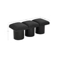 thumbnail image 3 of Meridian Furniture Pavilion Black Boucle Fabric Bench, 3 of 7