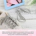 thumbnail image 4 of Triani 1Pairs (2 laces) Rhinestone Shoe Laces 47 Inch Crystal Glitter Rope Bling Drawstring Replacement Cords for Shoelaces (Silver), 4 of 7