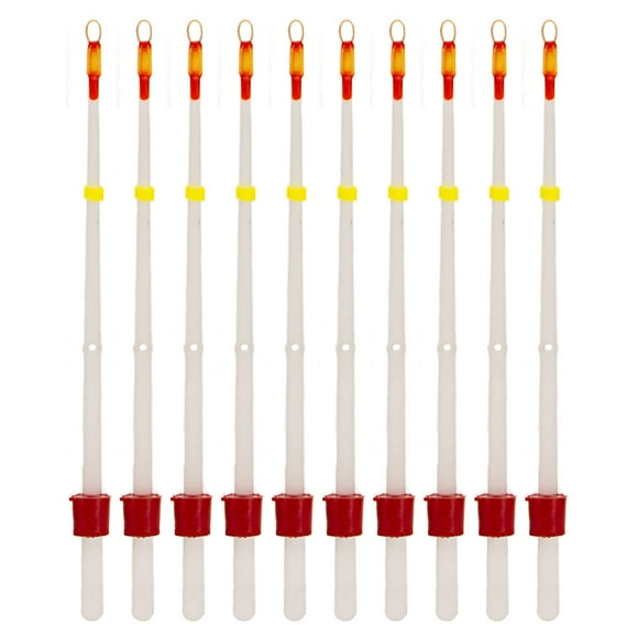 ruzhgo 10pcs Top Tip Ice Fishing Rods Section Bobber Indicator Pole Extension Parts Accessory Outdoors Light Plastic Durable 70mm 70mm