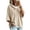 Beige, variant on summer sweaters for women lightweight Lace Up Front Hooded Knit Sweater Oversized Batwing 3/4 Sleeve Loose Casual Womens Pullover Tops