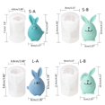 Bunny with LongEars Candle Soap Molds Plaster Model for Painting