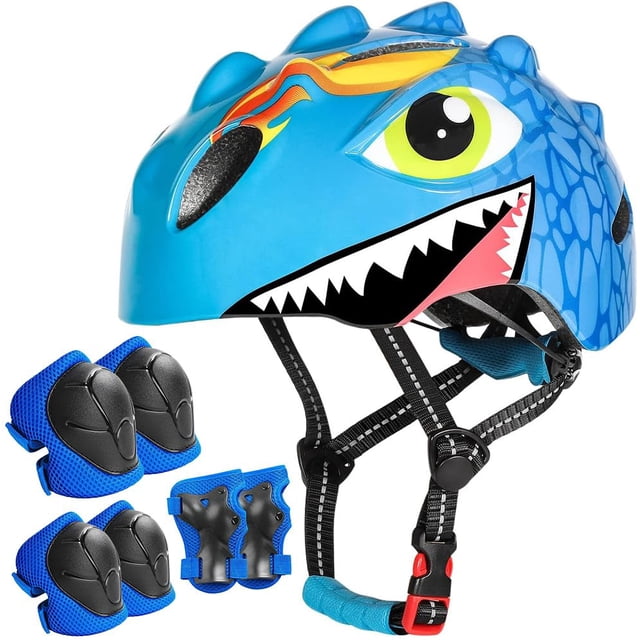 Sugarzoon Casco de Bicicleta Ligero para niños y niñas pequeños de 3 a 8 años, Casco con diseño 3D para Scooter, Varios Deportes, Ciclismo, Patin