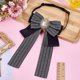 thumbnail image 2 of Corbata negra a rayas, corbata de uniforme, corbata ajustable, accesorios para mujer, ideal para disfraces escolares y cosplay., 2 of 5
