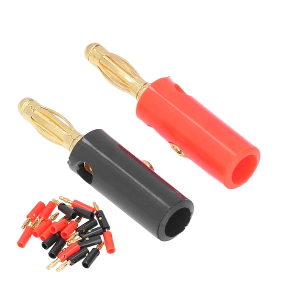 Plan de plátano de Altavoce de Plátano, Tornillo Abiorto Tornillo de Oro 20pcs Solid de 4 mm Pon Altavoces Conector de Cable Universal para el de audio de Automóviles