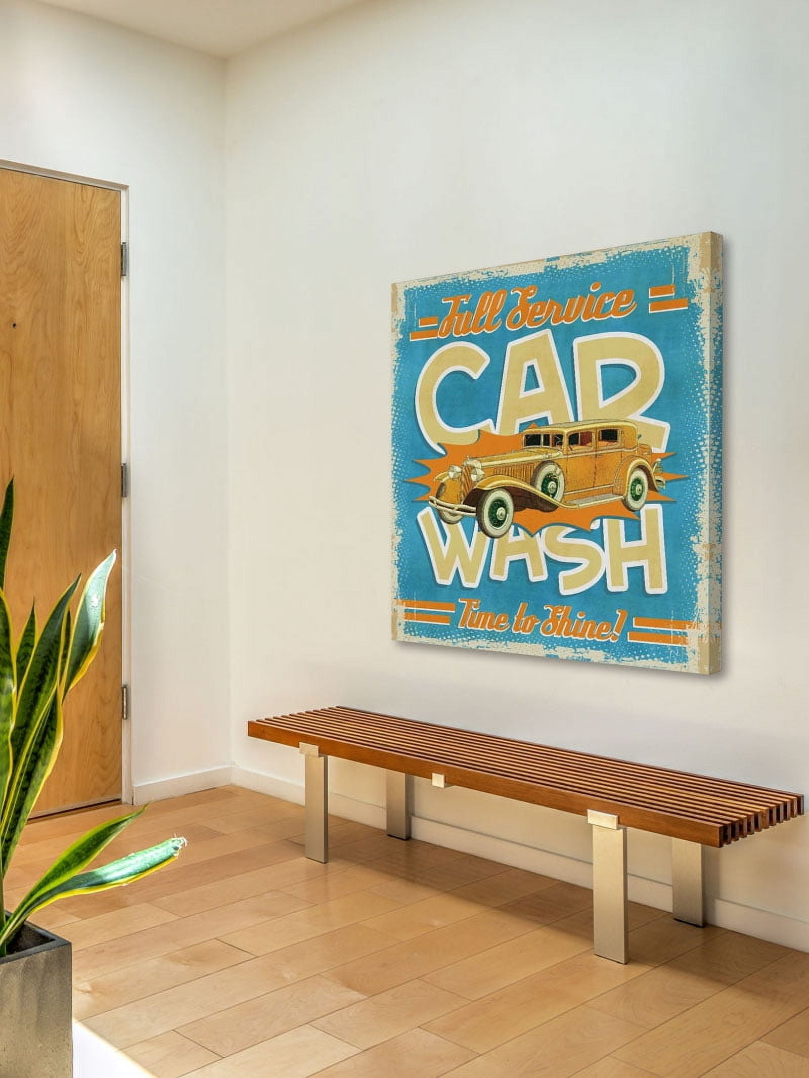 Marmont Hill "Full-Service Car Wash" Painting Print on Canvas