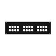thumbnail image 1 of Elite Core RP3U-24D-TIE Panneau de Rack avec 24 Perforations Série D en 3 Groupes de 8, 3U, 1 of 3