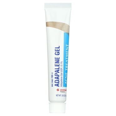 Adapalene Gel 0.1% Acne Treatment, Topical Retinoid Cream For Face, Helps Clear and Prevent Acne and Clogged Pores, 15g Tube