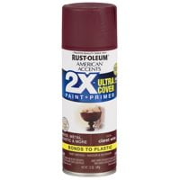 2-Pack Value - Rust-oleum american accents ultra cover 2x satin claret wine spray paint and primer in 1, 12