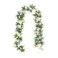 thumbnail image 1 of Guirnalda artificial de Pascua, guirnalda verde con huevos de Pascua, guirnalda floral para B, 1 of 9