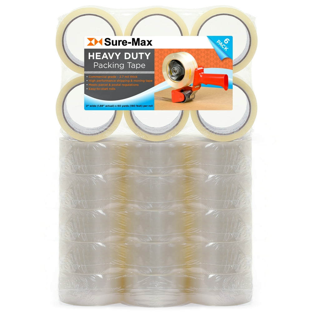 Sure-Max 36 Rolls (Case) Heavy-Duty Shipping & Packing Tape (2