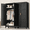 Black, variant on SOLAURA 71" Tall Metal Armoire Wardrobe Cabinet with 2 Doors, Wardrobe Closet with Hanging Rod and Adjustable Shelves, Freestanding Closet for Home Living/Laundry Room/Department (Black)