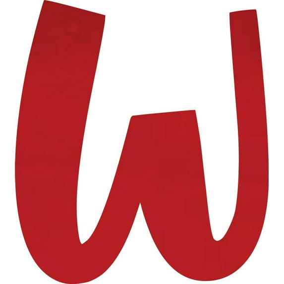 Acrylic Letter W Blank Craft, 10'' Tall Transparent Red Custom Wedding Reception Signage, DIY