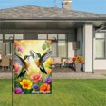 thumbnail image 3 of Jbralid Spring Garden Flag Hummingbirds Flowers Garden Art Design Linen Summer Garden Flags for Outside 12x18 inch, 3 of 5