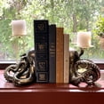 thumbnail image 5 of Zeckos Octopus Bookends Bronze Polyresin Set of 2 Nautical Coastal Decor, 5 of 10