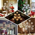 thumbnail image 5 of Efavormart 40" Tall 13 Arm Silver Metal Crystal Beaded Candelabra Candle Holders, Goblet Votive Candle Holders, 5 of 6