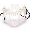 thumbnail image 1 of 1pc, Half-face Mask, Fierce Tiger And Wolf Mask, Halloween Party Performance Cosplay Costume Supplies, Halloween Costume Prop, Halloween Decor Supplies, 1 of 4