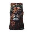 thumbnail image 4 of Haiem Lion Forest Crown Men Workout Tank Top Gym Bodybuilding Sleeveless Muscle T Shirts Athletic Tank Breathable Workout Shirt-Large, 4 of 8