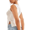 thumbnail image 2 of Liacowi Women Tank Top Summer Sleeveless Split Streetwear Casual Slim Vest Tops, 2 of 5