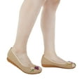 thumbnail image 7 of Women's Casual Non-Slip Flat Walking Shoes Flower Embroidery Soft Comfortable Ballets Round Toe Ballet Flat, 7 of 7