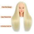 thumbnail image 2 of Cabeza de maniquí ZOMOI 26-28 con 80% de pelo real y soporte de pinza, 2 of 6