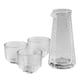 thumbnail image 1 of Juego de 4 jarras de sake japonesas shaofei transparentes una jarra y tres vasos de vidrio Para licor color blanco, 1 of 5