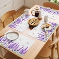 thumbnail image 5 of Placemat Set of 4 Purple Lavender Butterfly Placemats for Dining Table Flower Floral Branch Washable Table Mats for Kitchen and Party Decor Indoor & Outdoor Use, 5 of 8