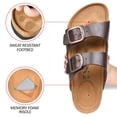 thumbnail image 4 of Arete Arch Supportive Cork Footbed Slide Sandals for Womens, 4 of 8