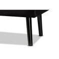 thumbnail image 6 of Baxton Studio Caine Modern and Contemporary Black Velvet Fabric Upholstered and Dark Brown Finished Wood Storage Bench, 6 of 7