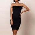 thumbnail image 6 of IROINNID Bodycon Dress For Women Sleeveless Off-The-Shoulder Casual Dress Buttocks Dress Strapless Solid Color Dress, 6 of 7
