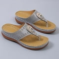 thumbnail image 2 of KBODIU Sandals Women Athletic Comfortable Outdoor Sandals with Arch Support Walking Sandals for Women Summer Wedge Slippers Wear Thick Bottom Casual Beach Sandals for Spot/Beach/Home Gray 39, 2 of 7