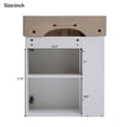 thumbnail image 5 of Spaco 21.6 inch Modern Floating Bathroom Vanity with Ceramic Basin, Vanity with Left Side Storage for Indoor as Small Bathrooms, White, 5 of 20