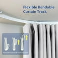 thumbnail image 4 of Room Divider Ceiling Mounted Curtains Track Sets Extra Wide Blackout Curtain Flexible Tracks for Bedroom Privacy Partition Separator, 1 Panel White Drape and White Rail, W8.3 x H7ft, 4 of 12
