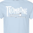 thumbnail image 4 of Inktastic Trombone Rough White Text T-Shirt, 4 of 5