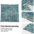 thumbnail image 5 of Boho Pillow Covers 18x18 Set of 2, Teal Carpet Pattern Decorative Throw Pillows Linen Ethnic Design Farmhouse Cushion Pillow Covers for Sofa Couch Outdoor Decor, 5 of 6