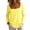 Yellow, variant on yillto Womens Square Neck Top Long Sleeve Solid Color Shirts Stretchy Basic Plain Casual Tshirts