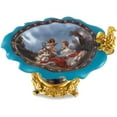 thumbnail image 2 of Scalloped Porcelain and Bronze Fruit Bowl, 2 of 8