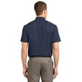 thumbnail image 2 of Port Authority TLS508 Mens Short Sleeve Easy Care Shirt, Navy & Light Stone - 3XL Tall, 2 of 4
