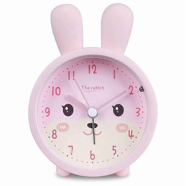 Children'S Alarm Clock for Girls Without Ticking,Rabbit Children'S Alarm Clock Silent Alarm Clock wi