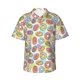 thumbnail image 1 of Fotbe Glazed Donuts Camisa Hawaiana para Hombre Unisex – Camisa Casual de Verano con Botones de Manga Corta de Algodón y Lino,X-Large, 1 of 7