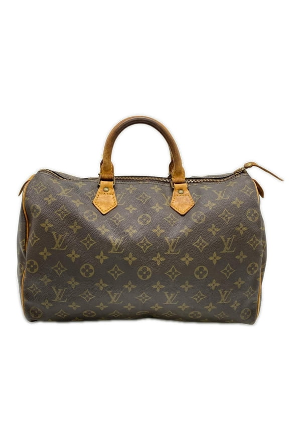 Pre-Owned LOUIS VUITTON Louis Vuitton Monogram Canvas Speedy 35 M41524 Handbag Brown Coated...