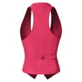 thumbnail image 4 of MixMatchy Women's Economy Dressy 3 Button Versatile Racerback Tuxedo Suit Vest Waistcoat, 4 of 5