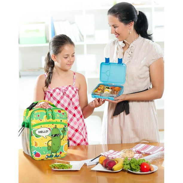 JOYHILL Kids Insulated Lunch Box Reusable Lunch Bag for Toddler Teen Boys Girls Small Cooler Lunch Tote with Handle and Water Bottle Holder Dinosaur Walmart Business Supplies