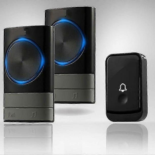 Barsinfi Wireless Doorbell, Waterproof Doorbell Electronic Ringtone Kit, With 2 Plug-in Receivers