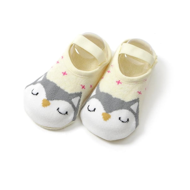Calcetín De Bebé Zapatos Calcetines De Piso De Algodón Antideslizantes De Dibujos Animados Patrón De Animales Dispensación De Calzado Para El Día A Día Vogacara BA001155-02