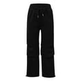 thumbnail image 5 of HXWCHs High Waisted Wide Leg Casual Trousers for Women Everyday Comfortable Wear WITH Functional Pockets XXXXL Black, 5 of 8
