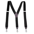 thumbnail image 3 of SGFCWSX Men's Y-Back Suspenders, Elastic Adjustable 4-Clip Formal Casual Black, 3 of 4