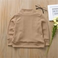thumbnail image 4 of Bjutir Toddler Kids Baby Girls Knitted Sweater Long Sleeve Cardigan Open Front Coats Fall Winter Solid Color Warm Jacket Outwear Khaki 3-4 Years, 4 of 4