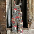 thumbnail image 2 of QATAINLAV Jumpsuits for Women Dressy, Casual Sleeveless Strap Hippie Jumpsuit 2025 Trendy Mushroom Print Overalls Wide Leg One Piece Pants with Pockets Streetwear Birthday Gifts Gray XXL, 2 of 8